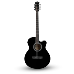 Kadence Frontier 40 EQ Black Acoustic Guitar (KAD-FNTR-BLK-EQ)