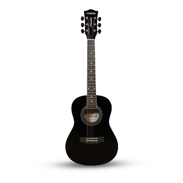 Kadence Frontier 34 Inch Travel Acoustic Guitar – Black (KAD-FNTR34-BLK)